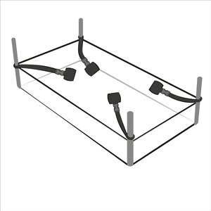 7-teiliges Bettfessel-Set mit Bondage-Schal aus Satin