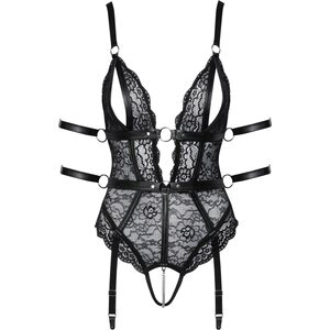 Spitzen-Body im Bondage-Style