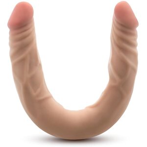 Dr. Skin – Plus 35,5 cm Flexibler Doppeldildo – Beige