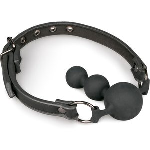 Easytoys Fetish - Ballknebel mit Silikonkugeln - Schwarz