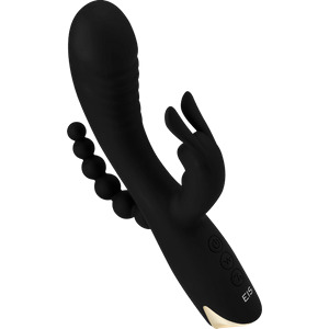 3-in-1 Rabbitvibrator aus Silikon, 21,5 cm