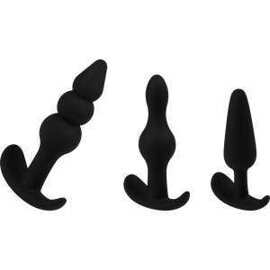3-teiliges Analplug-Set aus Silikon