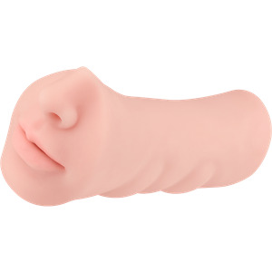 Detaillierter Masturbator mit 2 Liebesöffnungen, 24 cm