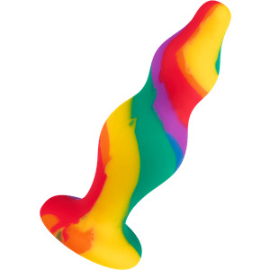 Farbenfroher Analplug aus Silikon, 12 cm