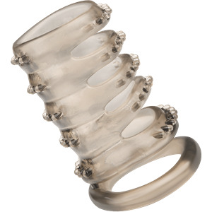 Genoppte Penishülle mit Hodenring, 5,5 cm