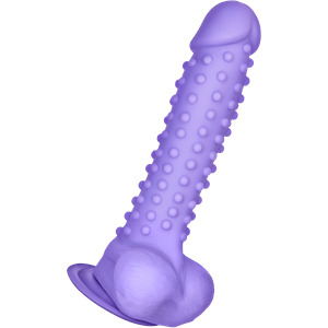 Genoppter Silikon-Naturdildo, 24,5 cm