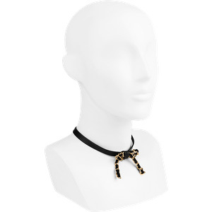 Hübsches Kunstleder-Halsband mit Schleife