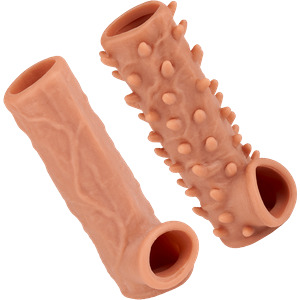 Penishüllen-Set mit Struktur, 2 Teile