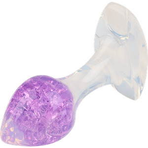 Schimmernder Analplug aus Silikon; 8,5 cm