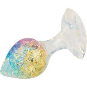 Schimmernder Analplug aus Silikon; 9,5 cm