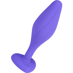 Schlanker Silikon-Analplug mit herzförmiger Basis, 10,5 cm
