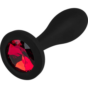 Silikon-Analplug mit Schmuckstein - Größe S, 8 cm