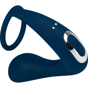 Silikon-Analvibrator mit integriertem Penisring, 12 cm