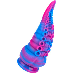 Strukturierter Tentakel-Dildo mit Saugfuß, 19,5 cm