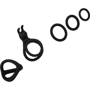 Vielseitiges Penisring-Set aus Silikon, 5 Teile