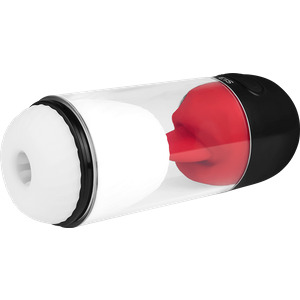 Wiederaufladbarer Masturbator mit Zunge, 21,5 cm