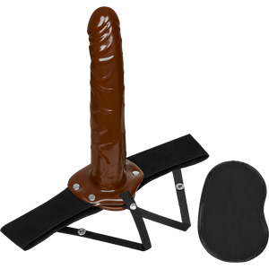 Chocolate Hollow Strap-On, 28 cm
