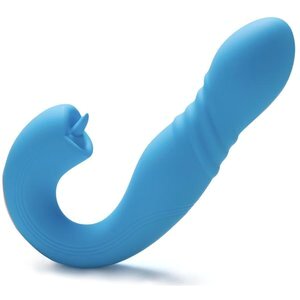 HoneyPlayBox - JOI Thrust 2 Drucksensor App-gesteuerter Stossender G-Punkt Vibrator & Zungenklitorisstimulator Blau