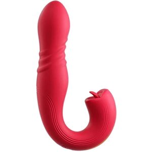 HoneyPlayBox - JOI Thrust 2 Drucksensor App-gesteuerter Stossender G-Punkt Vibrator & Zungenklitorisstimulator Rot