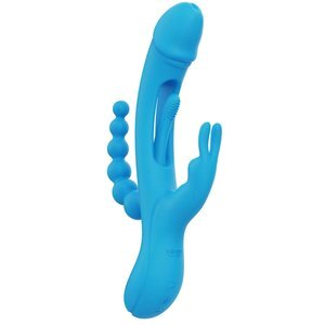 HoneyPlayBox - Trilux Kinky Finger Rabbit Vibrator - Blau