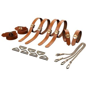 LOCKINK - 8-Bondage-Riemen Fesselset - braun