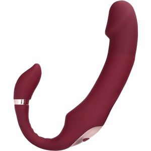 Bendable Vibrating Strapless Strap-on, 19 cm