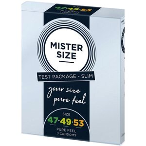 Mister Size – Test Box Kondom Set – 3 Größen XS/S/M