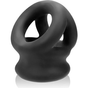 Oxballs - Tri-Squeeze Cockring und Ballstretcher - Schwarz