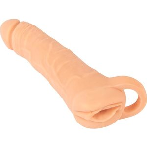 Penissleeve „2in1 Extension + Masturbator“ mit Hodenring