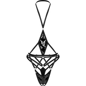 Ouvert-Body „Keira Lise“ mit Lack-Einsätzen