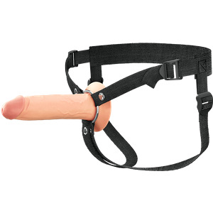 7 Inch Hollow Silicone Strap-On, 18,5 cm