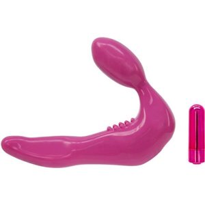 Infinity Vibrierender halterloser Strap-on - Rosa