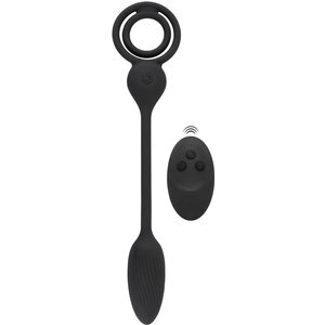 Penis-/Hodenring mit Vibro-Analplug