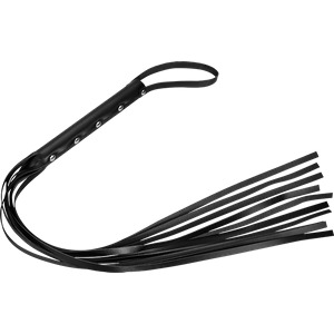 Lederpeitsche mit 10 Strängen