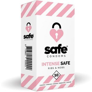 SAFE – Kondome – Gerippt und mit Noppen – 10 Stück