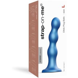 Strap-On-Me - Dildo Plug Balls Metallic Blue L