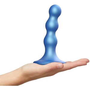 Strap-On-Me - Dildo Plug Balls Metallic Blue S