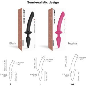 Strap-On-Me - Switch Plug-in Semi-Realistic Dildo Black S