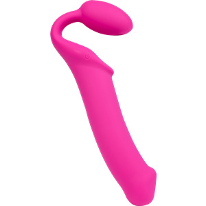 Vibrating Bendable Strap-On - Size XL, 34 cm