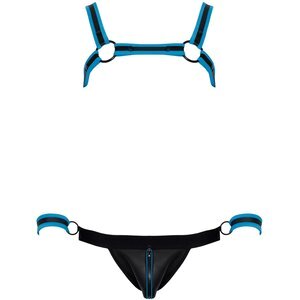 Harness plus Jock mit abnehmbaren Handfesseln