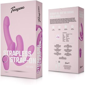 Teazers – Strapless Strap-On mit Analplug – Pink