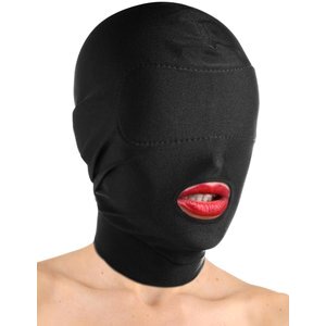 XR Brands - Offener Mund Maske mit gepolsterter Augenmaske - Schwarz