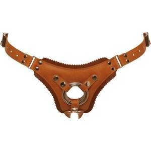 Umschnall-Jock „Strap-on“ aus Leder im Naturlook, größenverstellbar